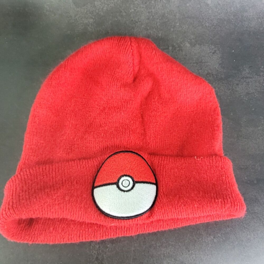 Pokemon Red Beanie Cap Pokeball 2017